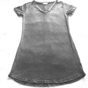 Glitz Charcoal Gray T-Shirt Dress